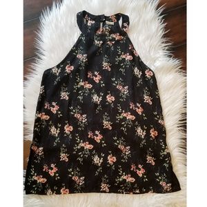 Paper Crane Black Floral Top